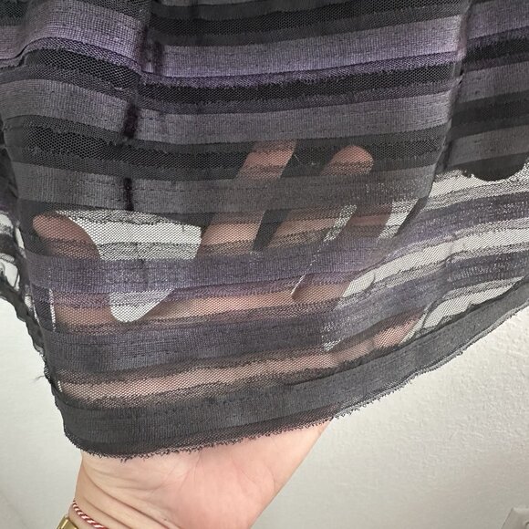 Vintage Y2K BeBop Empire Waist Strapless Mini Cocktail Dress Womens S Black Mesh - Picture 4 of 14